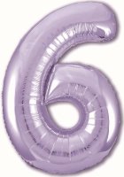 Шар цифра "Сиреневый 6" Agura Slim (Россия)