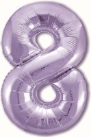 Шар цифра "Сиреневый 8" Agura Slim (Россия)